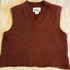 Flax S/M Brown Wool Vest